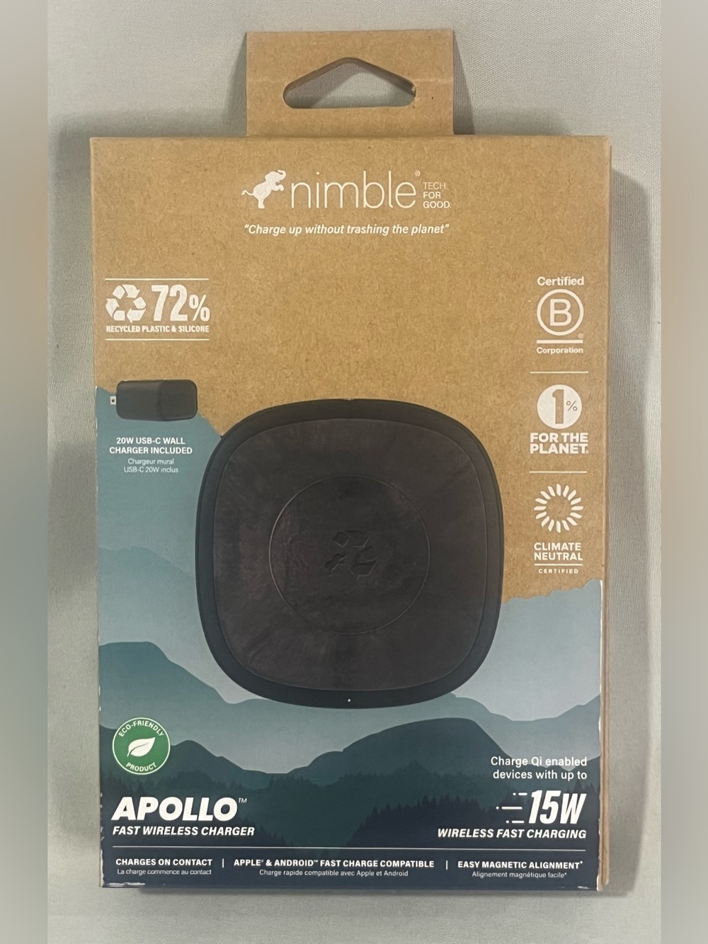 Apollo 15W Fast Wireless Charger - Black